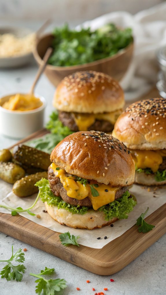 cheeseburger sliders with hawaiian rolls