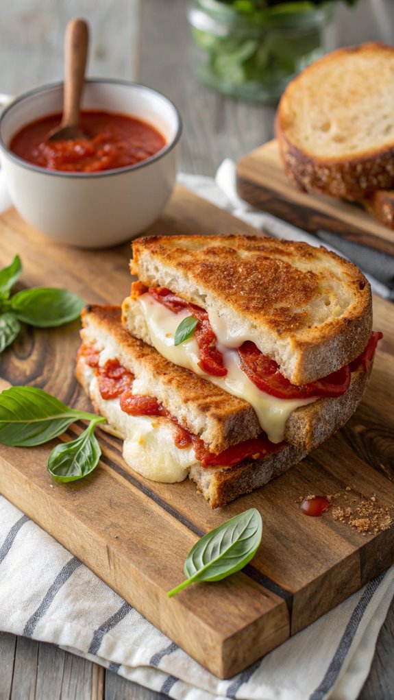 cheesy pizza sandwich delight