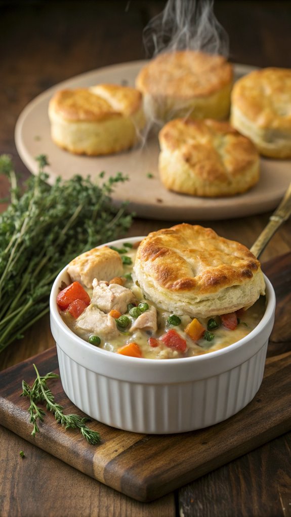 chicken cobbler with biscuits