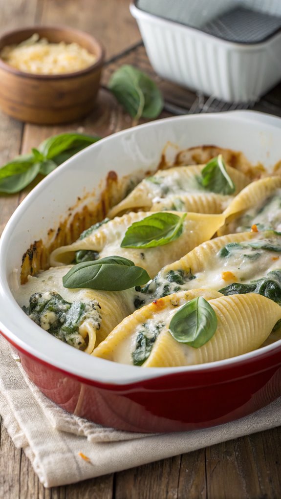 chicken spinach stuffed shells