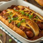 chili hot dog casserole