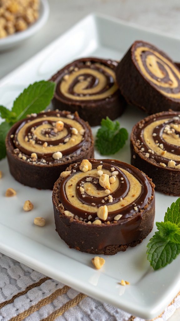 chocolate peanut butter pinwheels