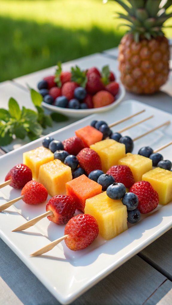 colorful fruit skewers recipe