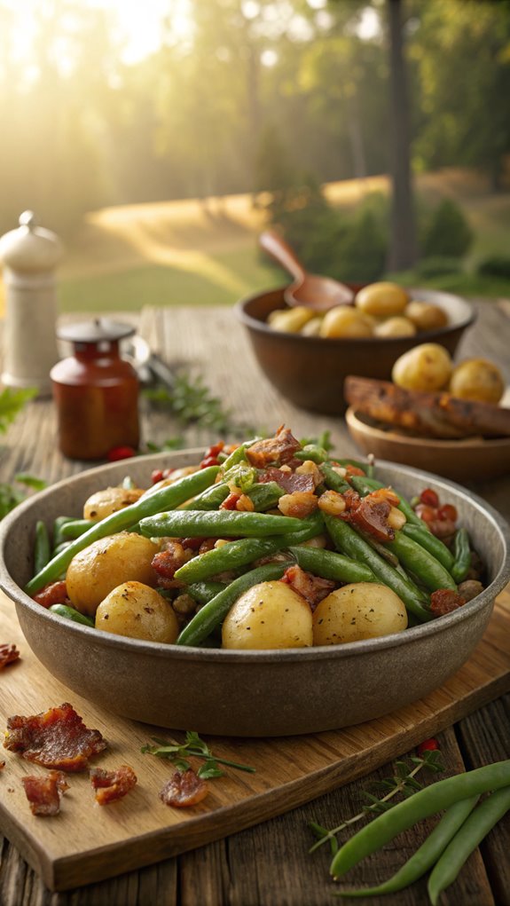 country style green beans dish