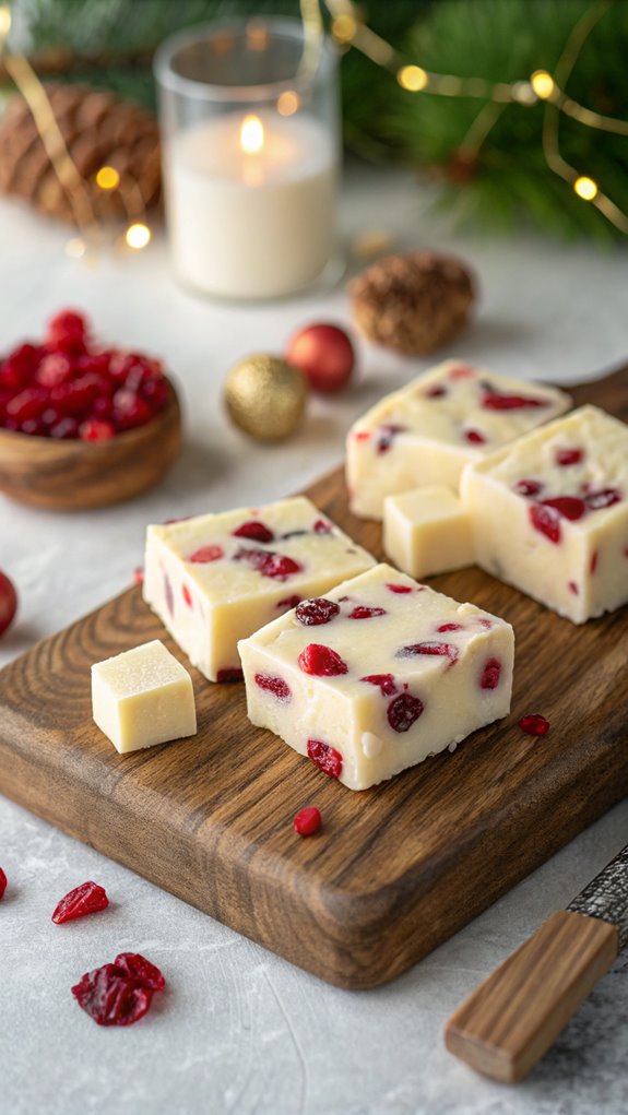 cranberry white chocolate fudge