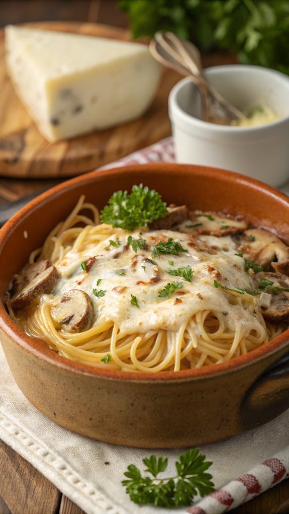 creamy baked spaghetti dish