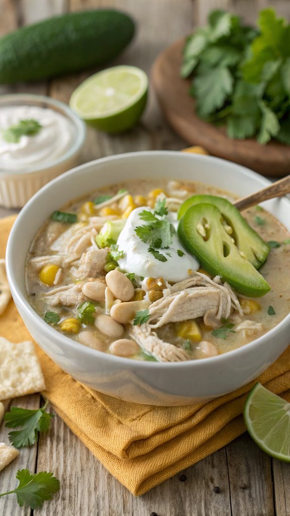 creamy chicken chili recipe