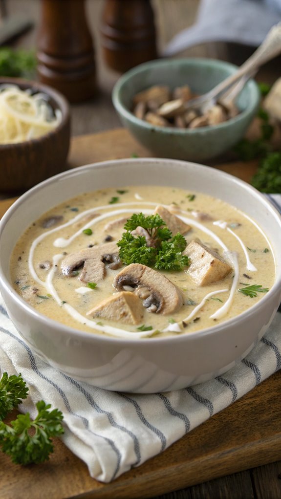 creamy chicken mushroom soup