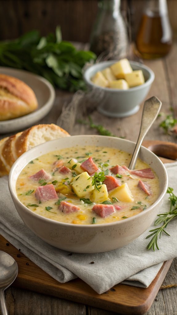 creamy ham and potatoes