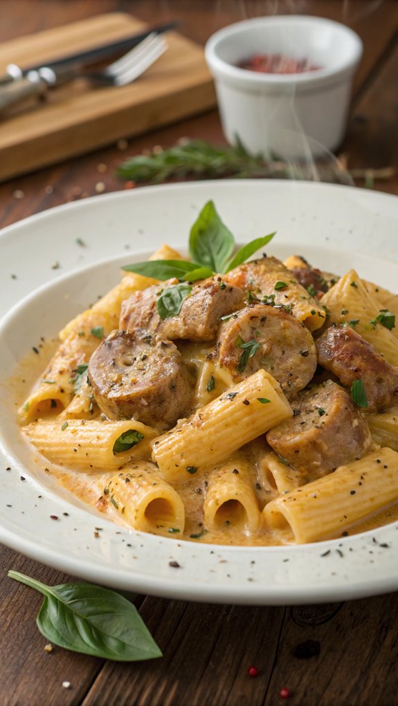 creamy sausage pasta dish