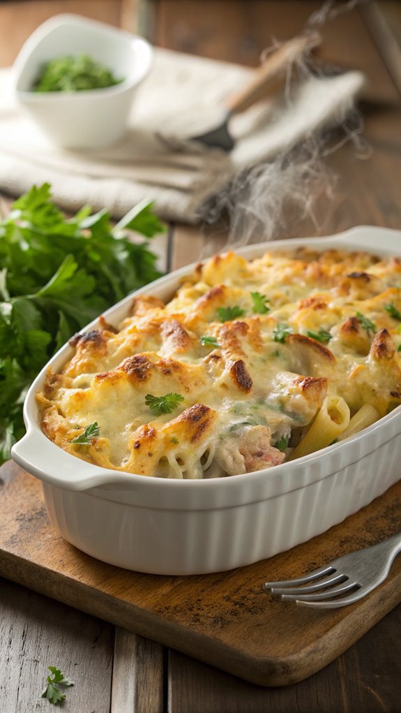 creamy tuna pasta bake