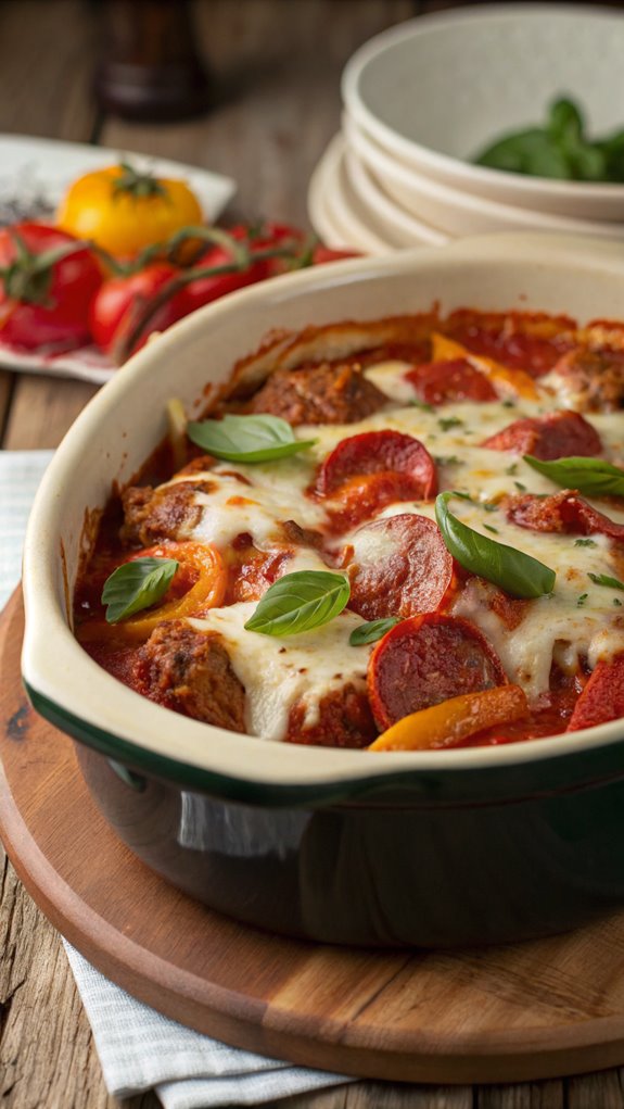 crockpot pizza casserole recipe