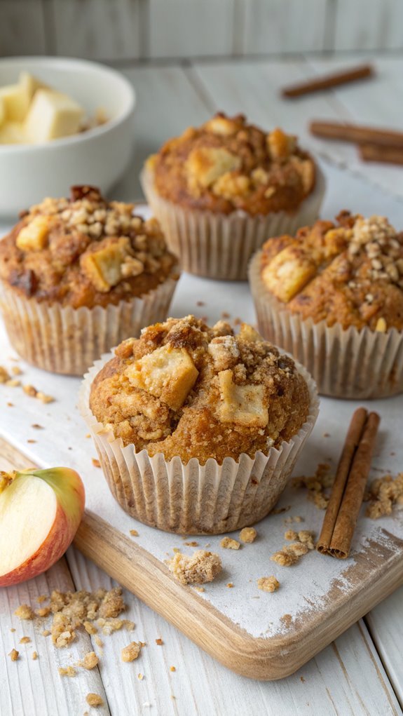 delicious apple crumble muffins