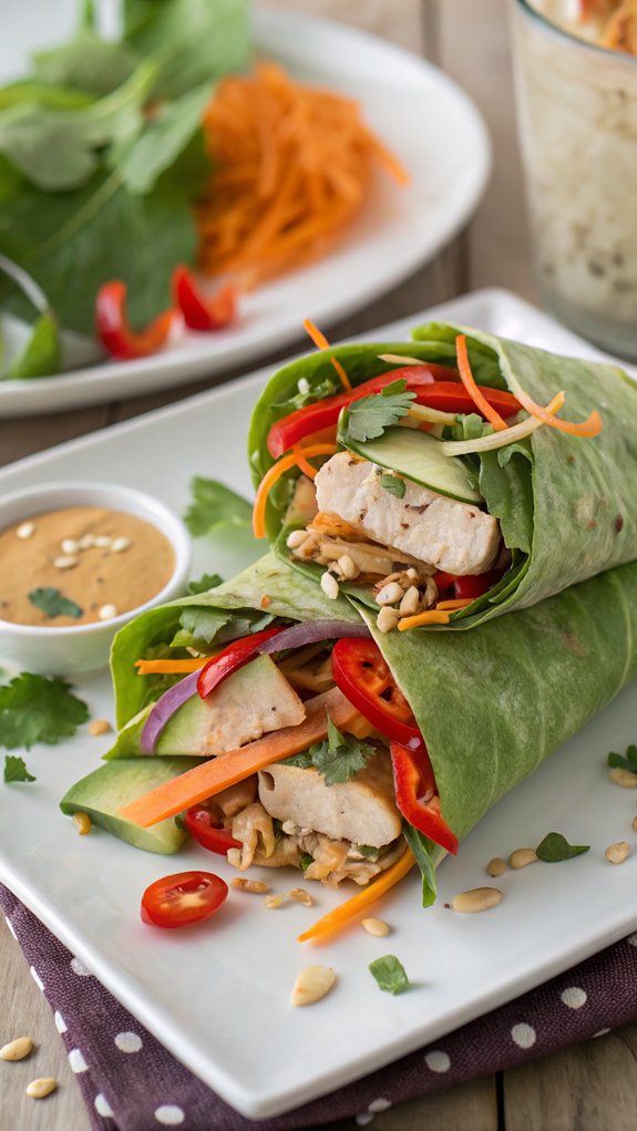 delicious asian chicken wrap