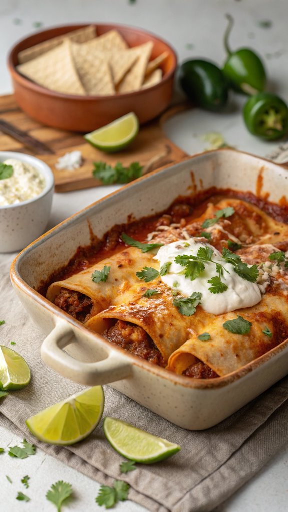 delicious beef enchilada casserole