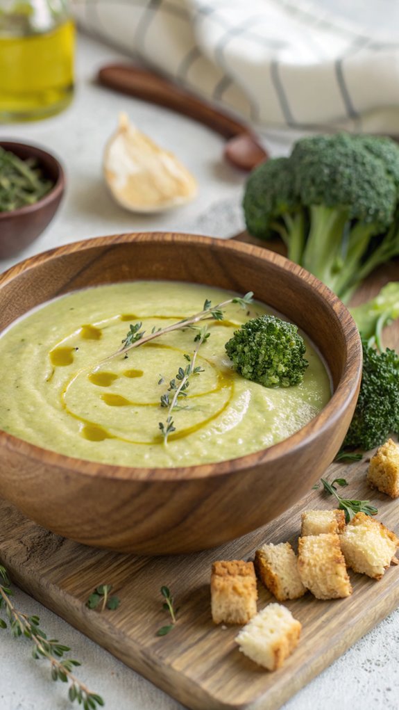 delicious creamy broccoli soup