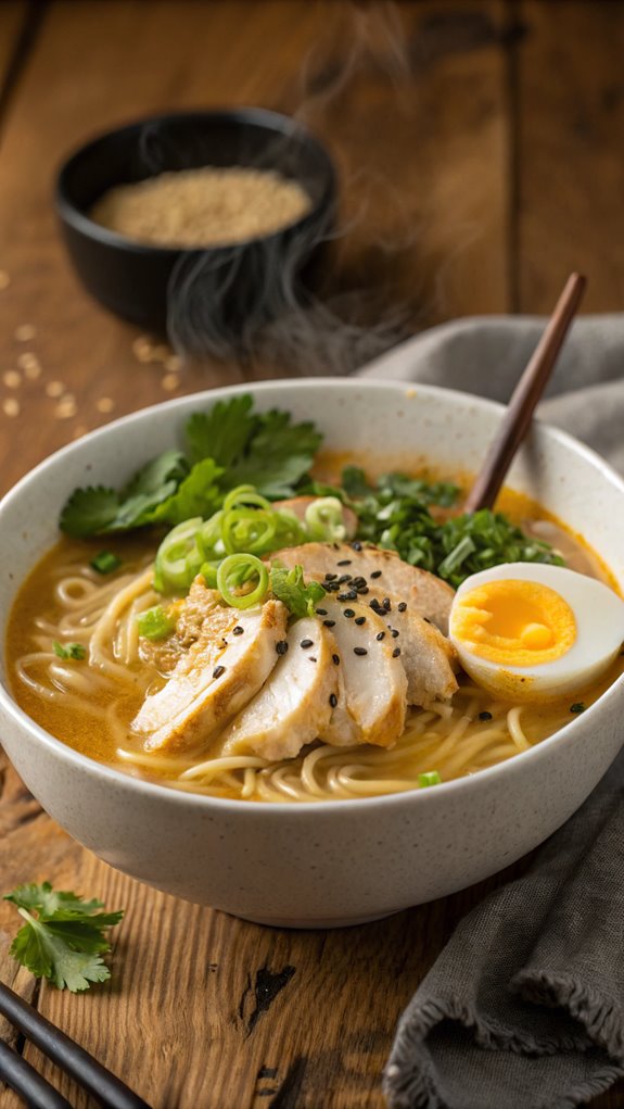 delicious creamy chicken ramen