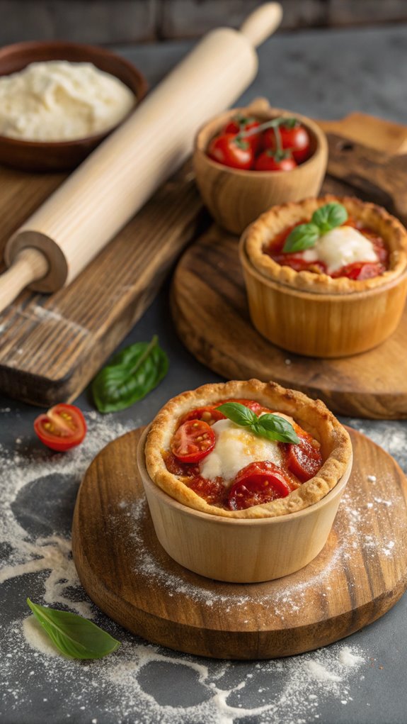 delicious homemade pizza pies