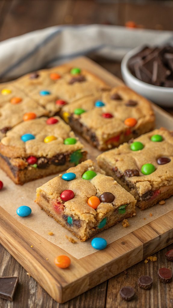 delicious m m cookie bars