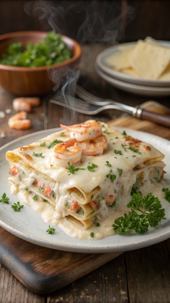 delicious seafood layered dish