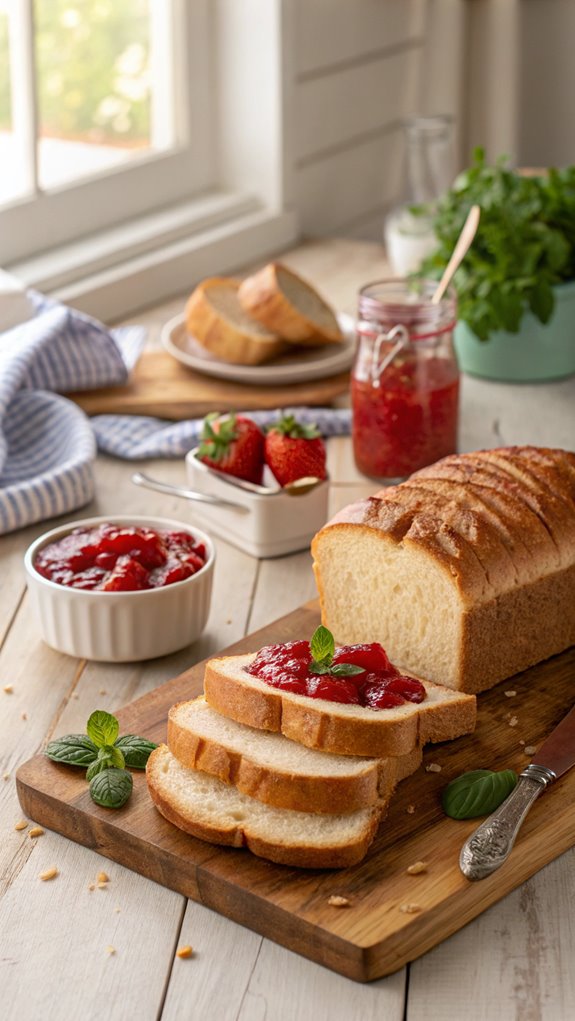 delicious strawberry jam bread