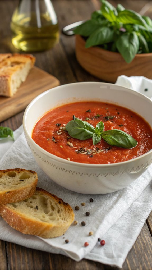 delicious tomato basil soup