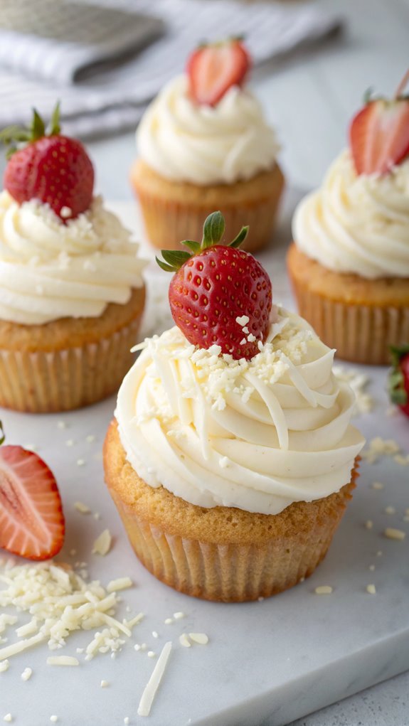 delicious white chocolate cupcakes