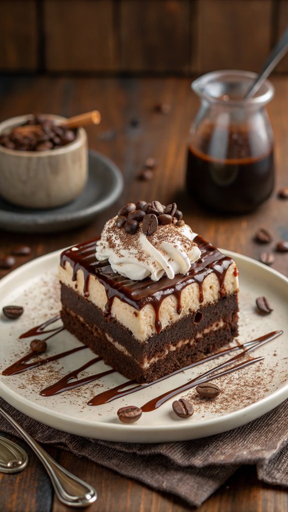 espresso mocha poke cake