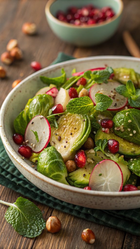 fresh brussels sprouts salad