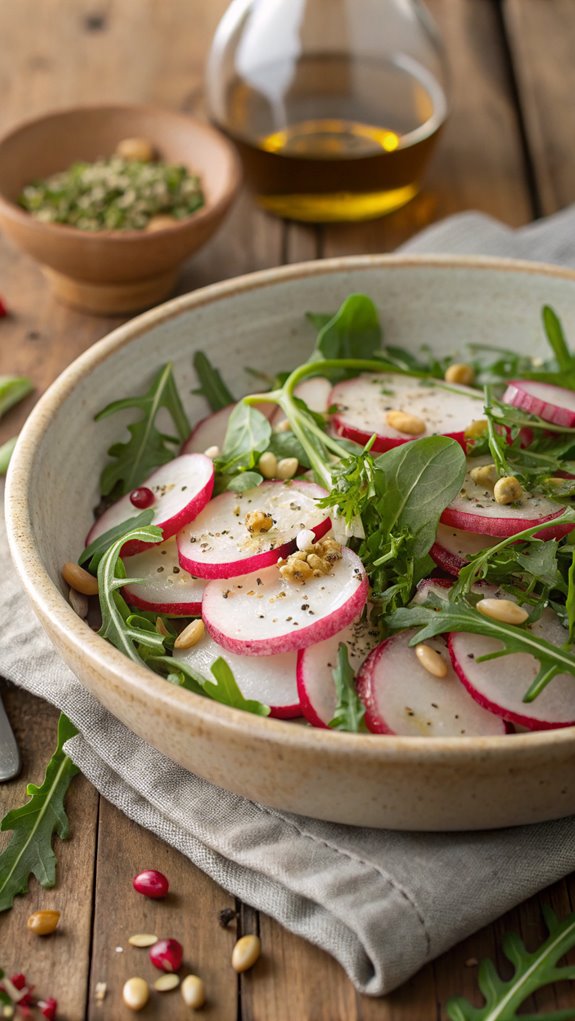 fresh crunchy winter radishes