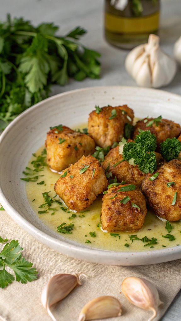 garlic butter chicken bites