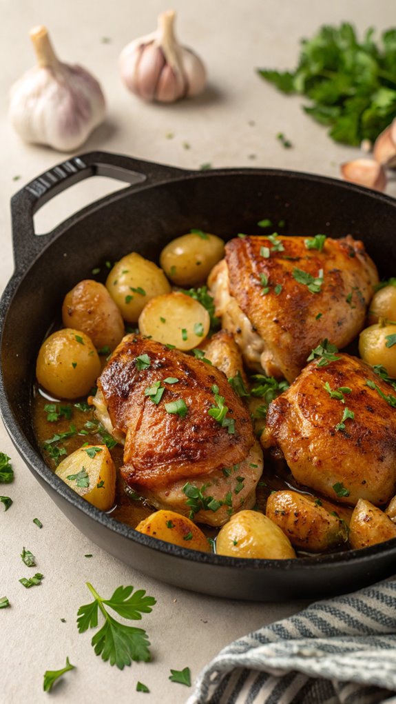 garlic butter chicken skillet