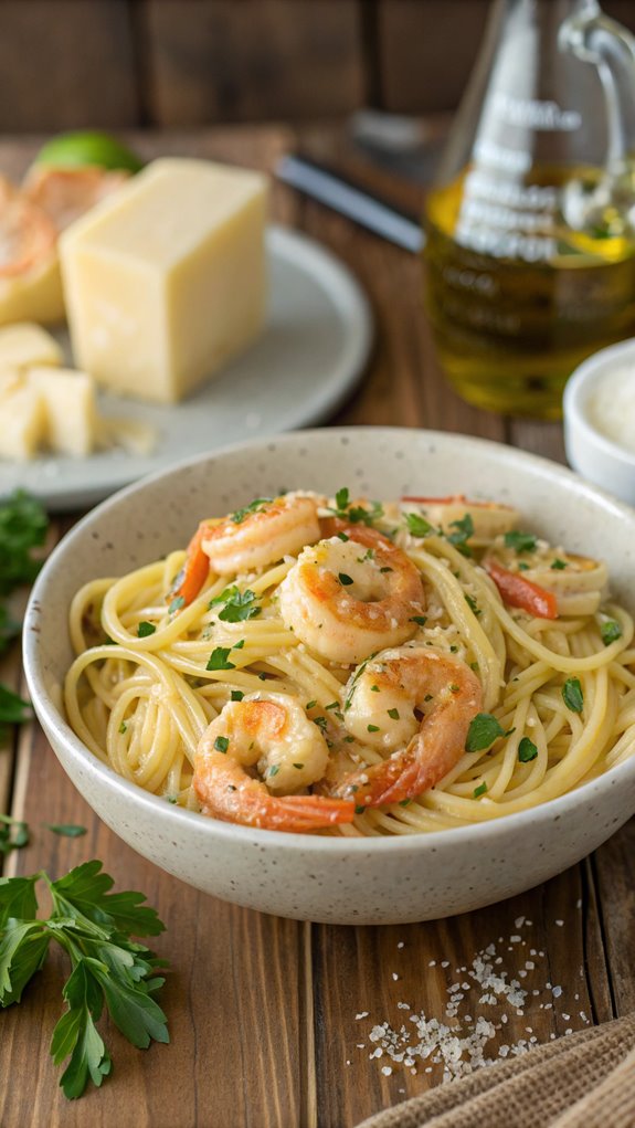 garlic butter shrimp pasta