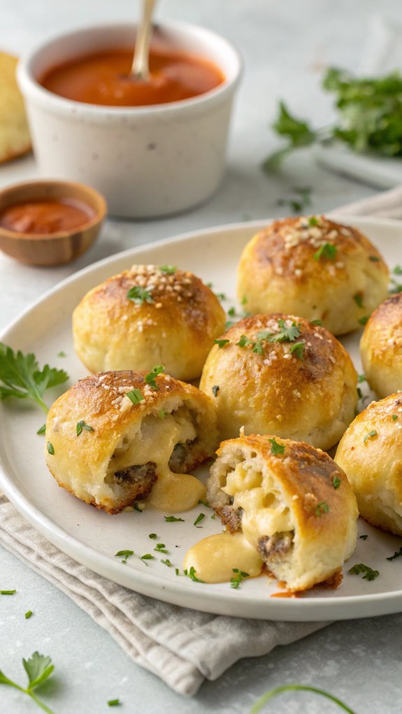 garlic parmesan cheeseburger bombs