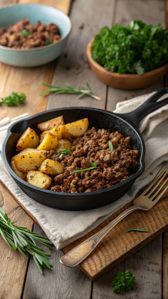 ground beef and potatoes