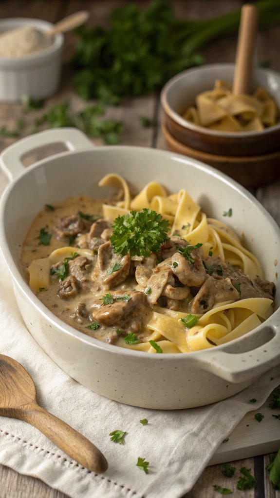 ground beef stroganoff recipe