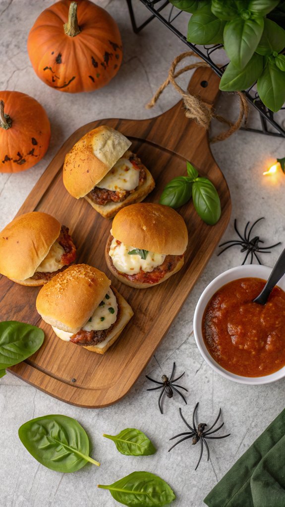 halloween themed chicken sliders