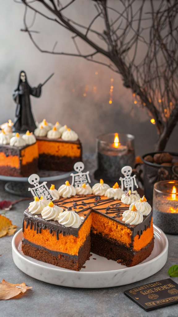 halloween themed chocolate cake