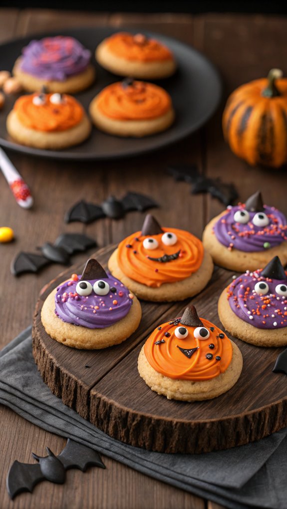 halloween themed monster cookies