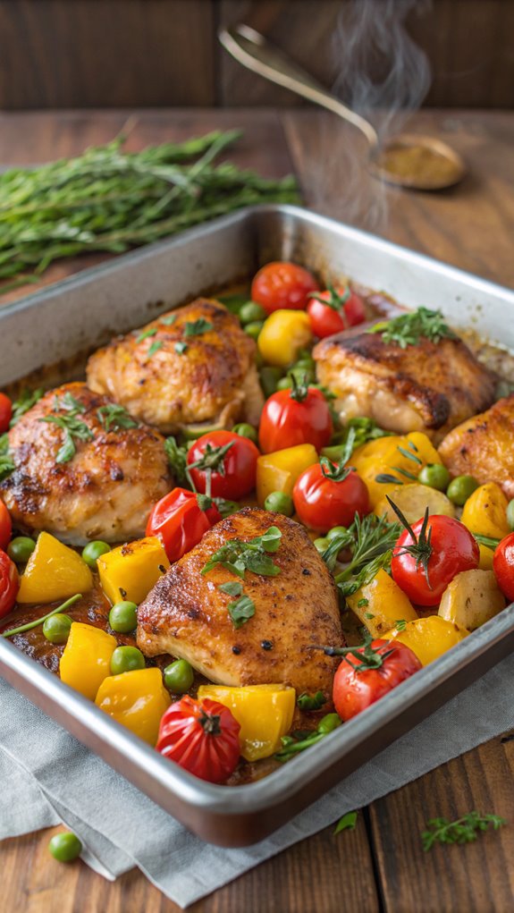 hawaiian chicken sheet pan