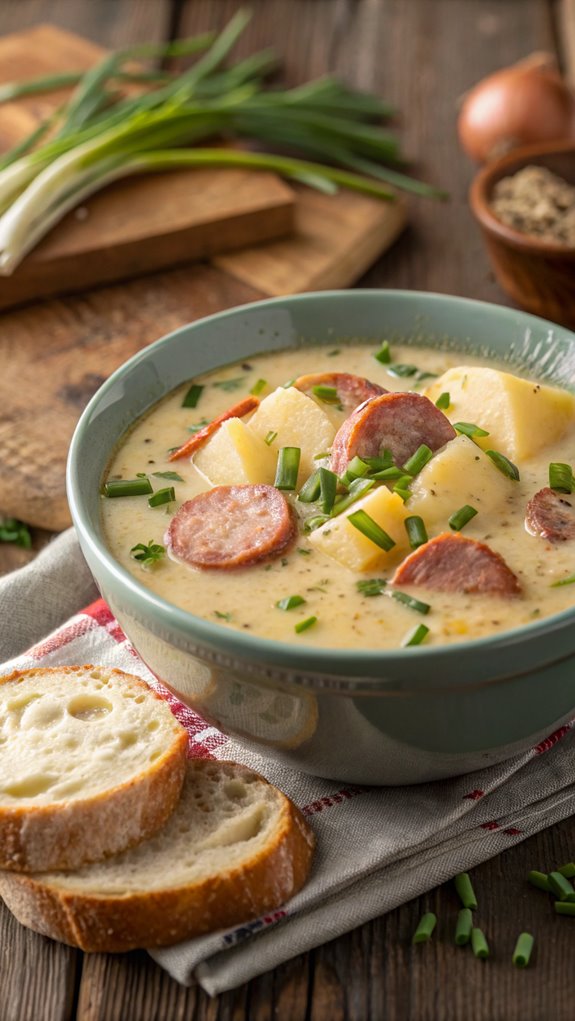 hearty potato kielbasa soup