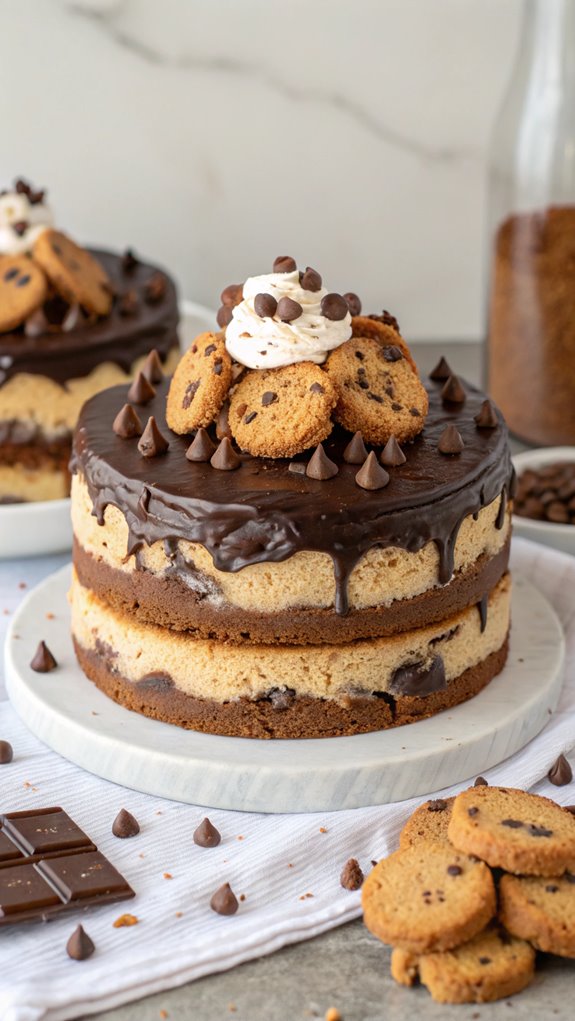 indulgent cookie dough cake