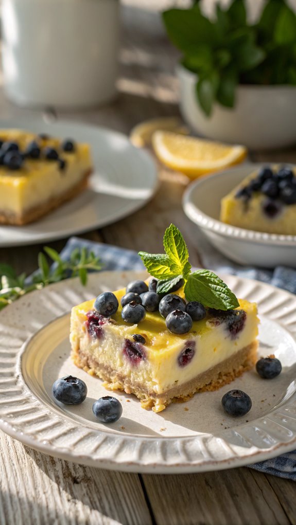 lemon blueberry cheesecake bars