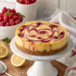 lemon raspberry swirl cheesecake