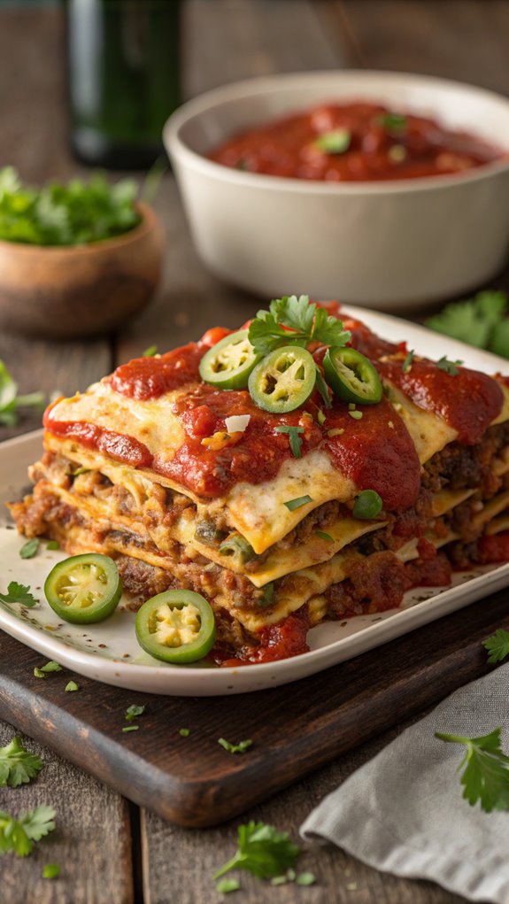 mexican inspired layered casserole