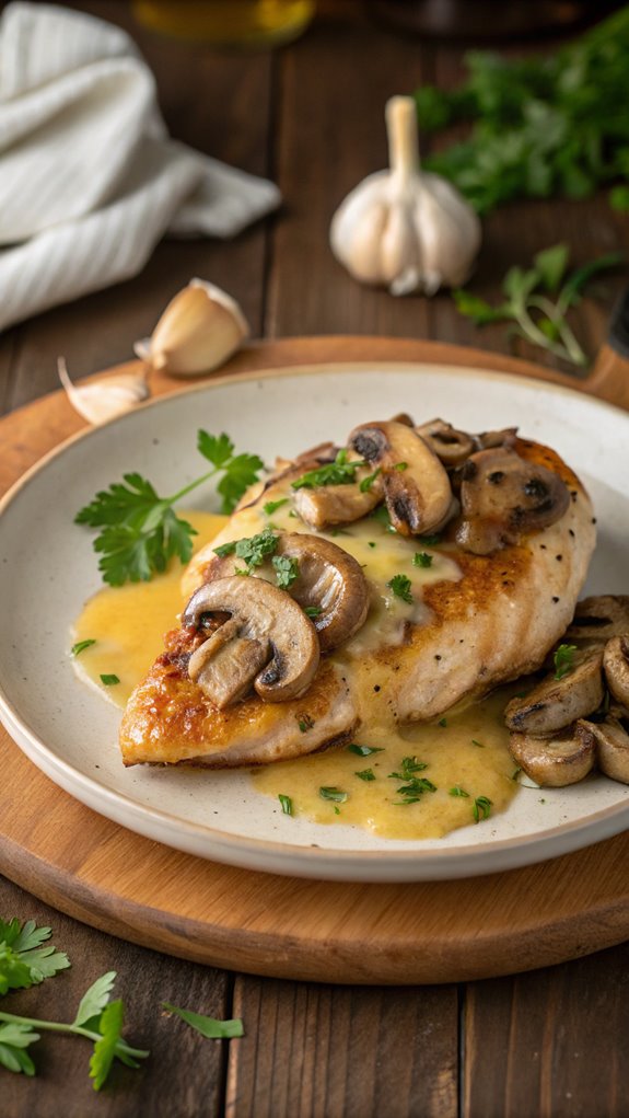 mushroom stuffed chicken recipe