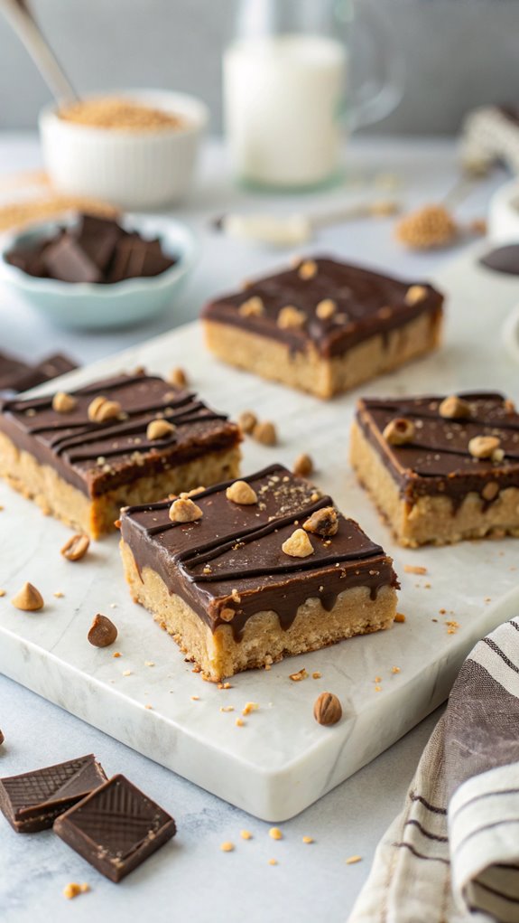 no bake peanut butter bars