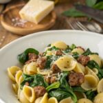 orecchiette sausage spinach dish