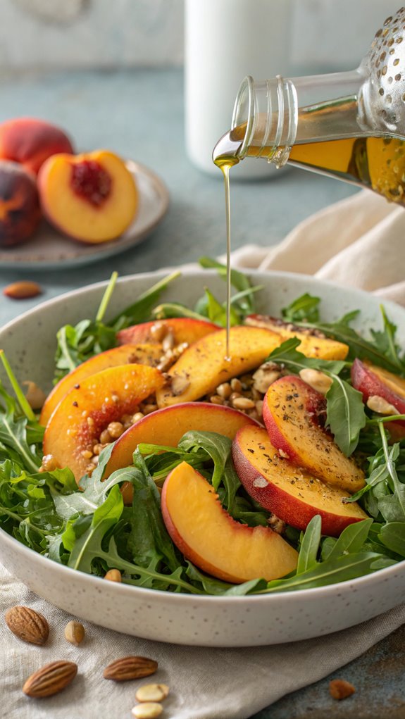 peach and arugula salad