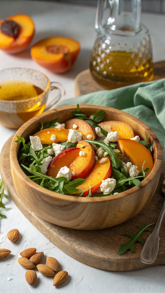 peach and feta salad